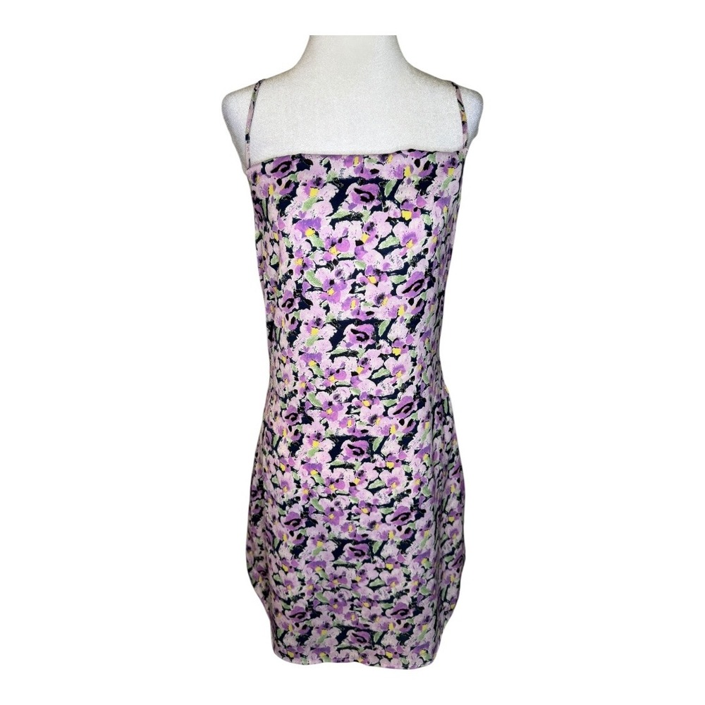 Cider Floral Mini Dress Cottagecore Sleeveless Casual Party Dress Medium